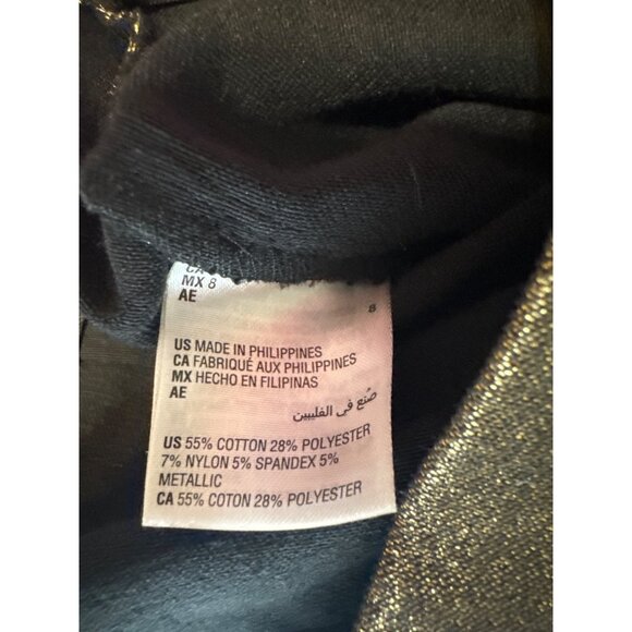 I.N.C. Womens Metallic Gold Flared Pants Size 8 pull on high waist - Picture 5 of 5